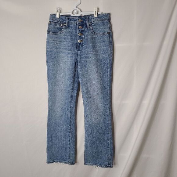 Madewell Cali Demi-Boot Jeans in Dory Wash: Comfort Stretch Edition Size 25‎ - Picture 1 of 10